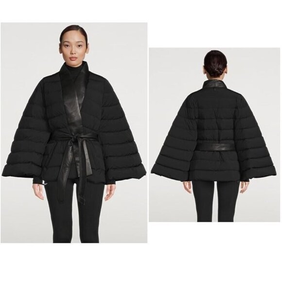 Mackage Jackets & Blazers - MACKAGE Julieta-Z Down Puffer Black Cape With Sash Belt Size XS/S